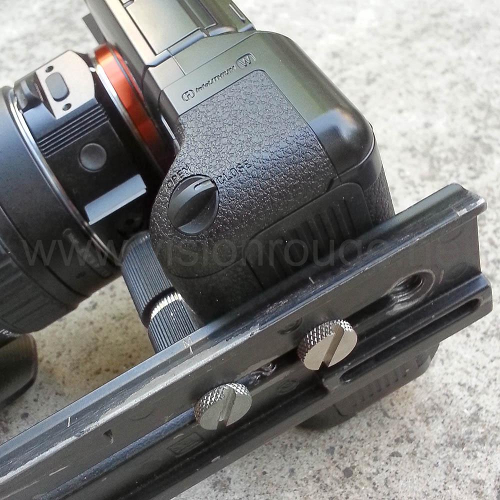 diy lens support with battery grip for Sony A7S camera with metabones adapter