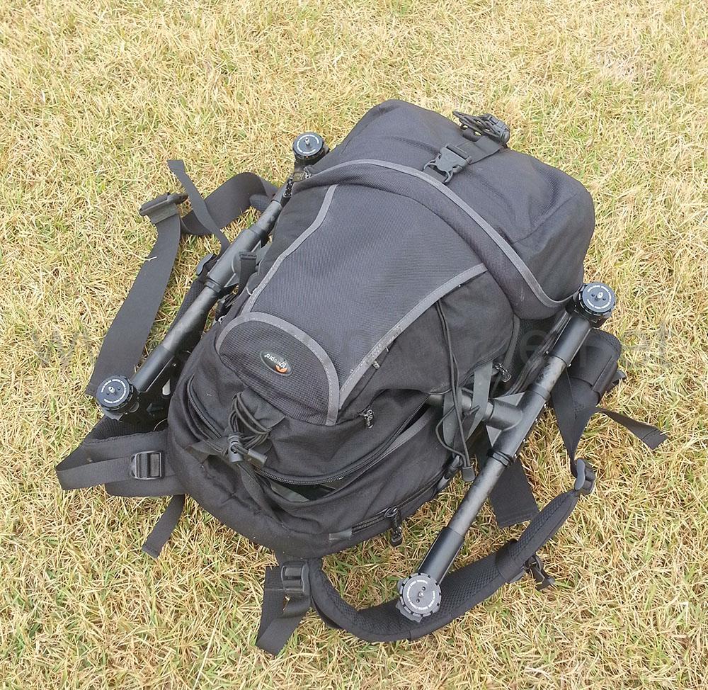 The Inspire fits a large camera bags and can be brought anywhere