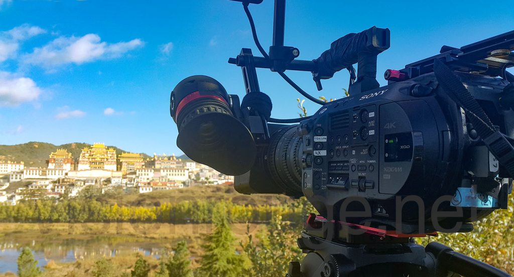 temple Hire our-local camera operator rent the shooting gear for your-TV documentary in Shangri-La Yunnan China