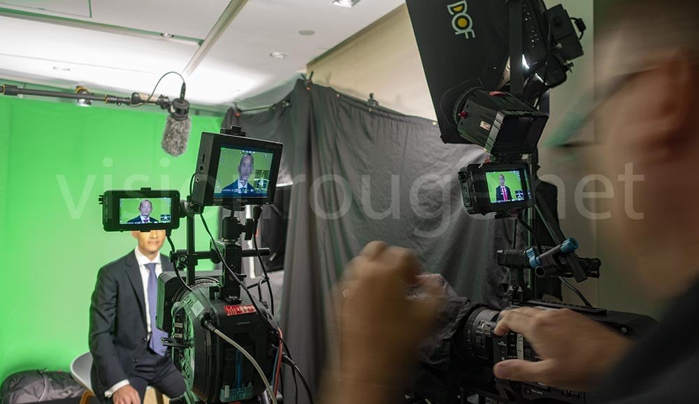 Film green screen interview for Corporate banking in Hong Kong