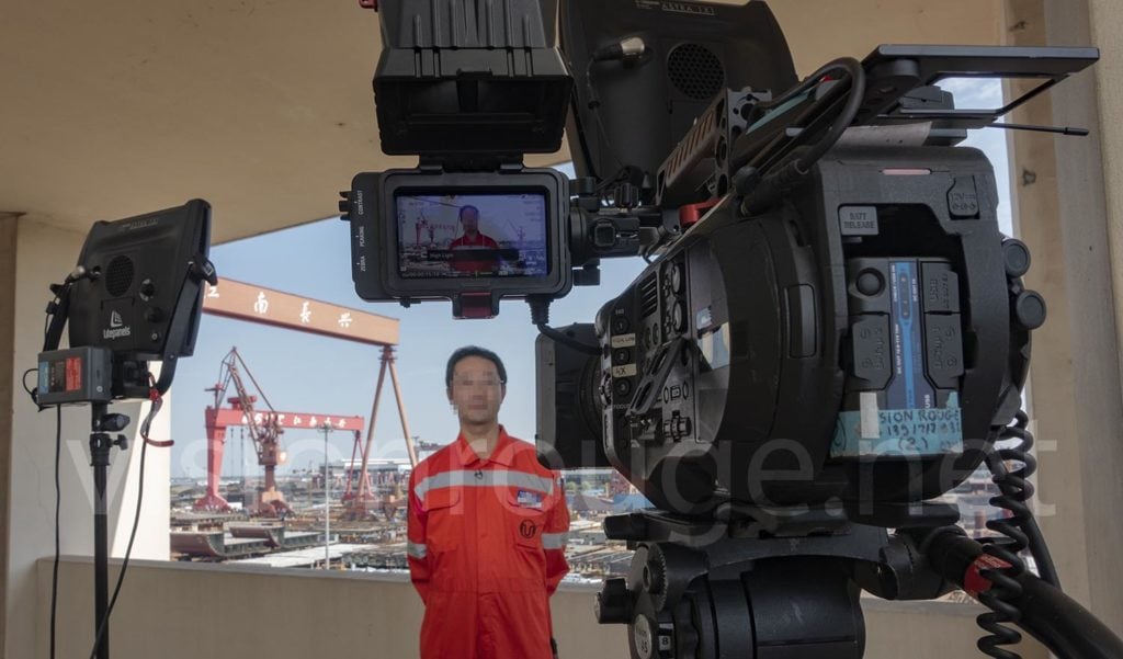 LNG Ship video presentation videographer & Grip crew ChongMing hire in shanghai